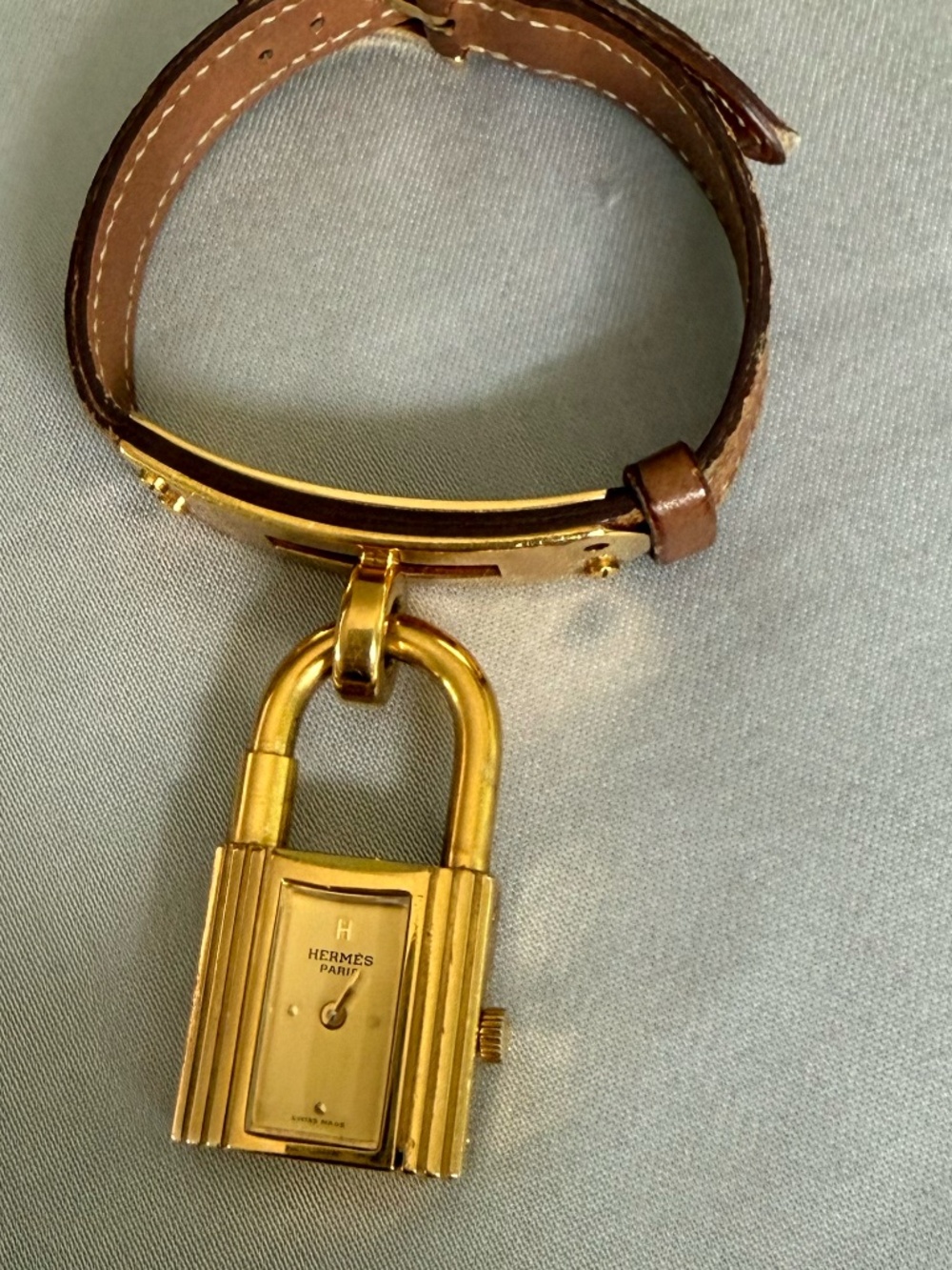 Hermes Padlock Vintage Leather Bracelet Watch